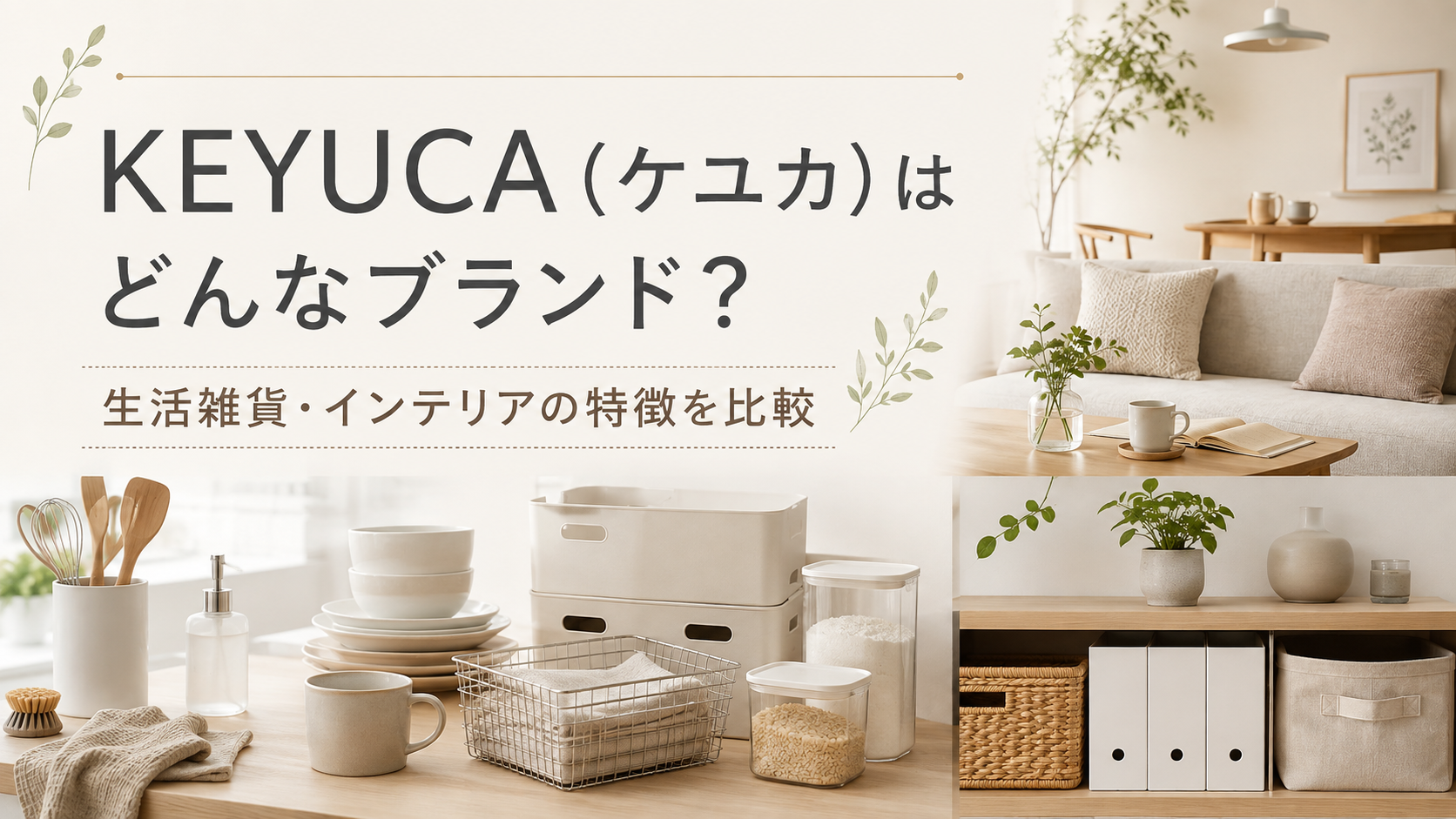 KEYUCA(ケユカ)はどんなブランド?生活雑貨・インテリアの特徴と他社サービスを比較