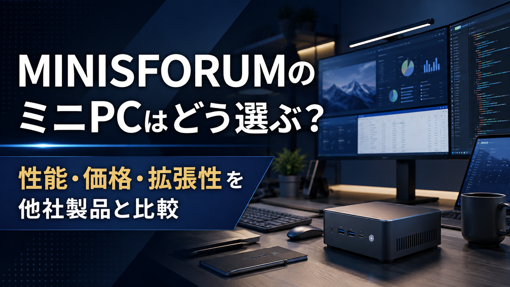MINISFORUMのミニPCはどう選ぶ？性能・価格・拡張性を他社製品と比較